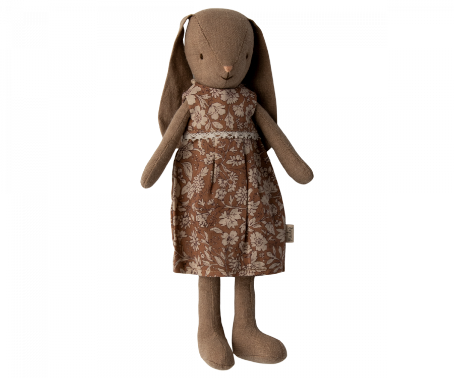 BUNNY SIZE 2 - DUSTY BROWN/DRESS, MAILEG