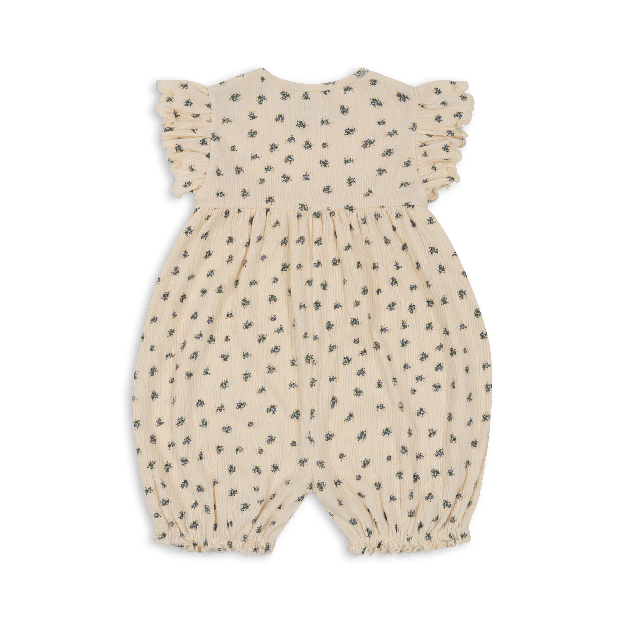 CHLEO FRILL ROMPER GOTS - BLOOMIE BLUE;KONGES;SLODJ