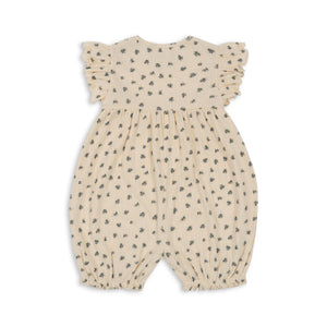 CHLEO FRILL ROMPER GOTS - BLOOMIE BLUE;KONGES;SLODJ