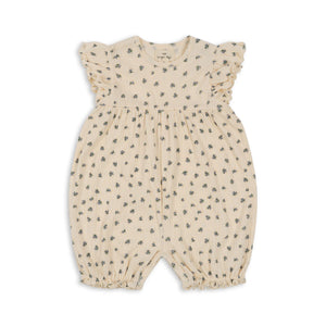 CHLEO FRILL ROMPER GOTS - BLOOMIE BLUE;KONGES;SLODJ