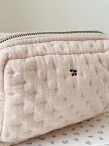 SEERSUCKER SMALL TOILETRY BAG - CAMEO ROSE, KONGES SLOJD