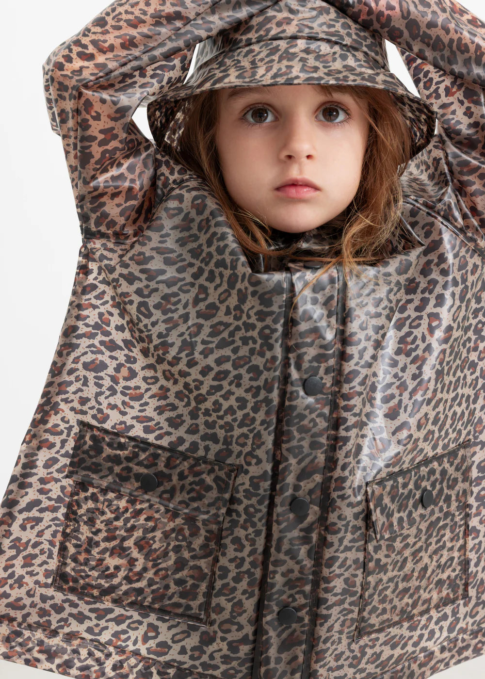 ODETTA RAIN JACKET - BROWN LEO, MARMAR COPENHAGEN