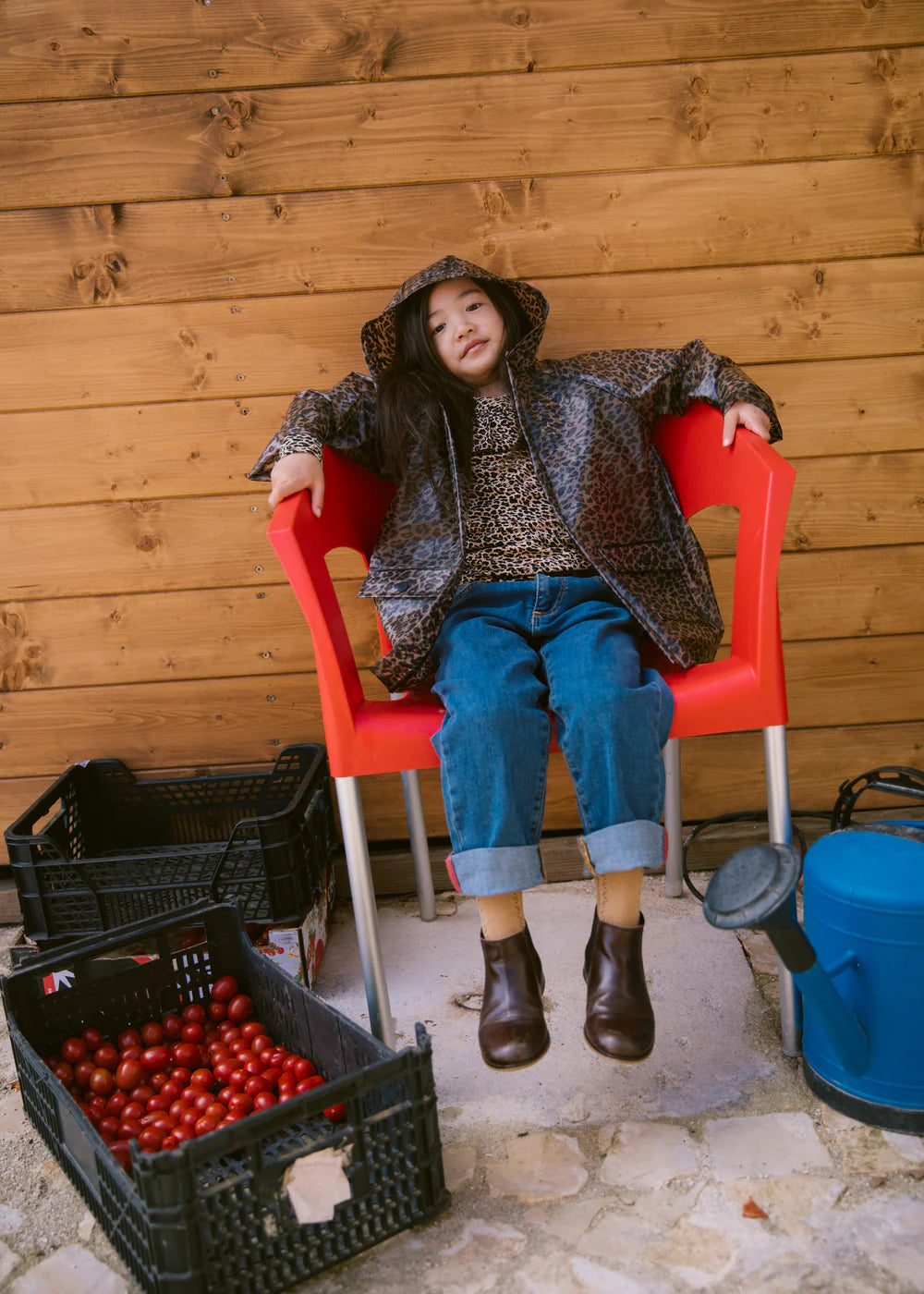 ODETTA RAIN JACKET - BROWN LEO, MARMAR COPENHAGEN