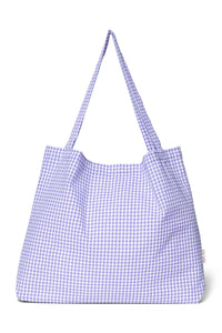 CHECKED COTTON MOM BAG - LILAC, STUDIO NOOS