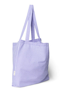 CHECKED COTTON MOM BAG - LILAC, STUDIO NOOS