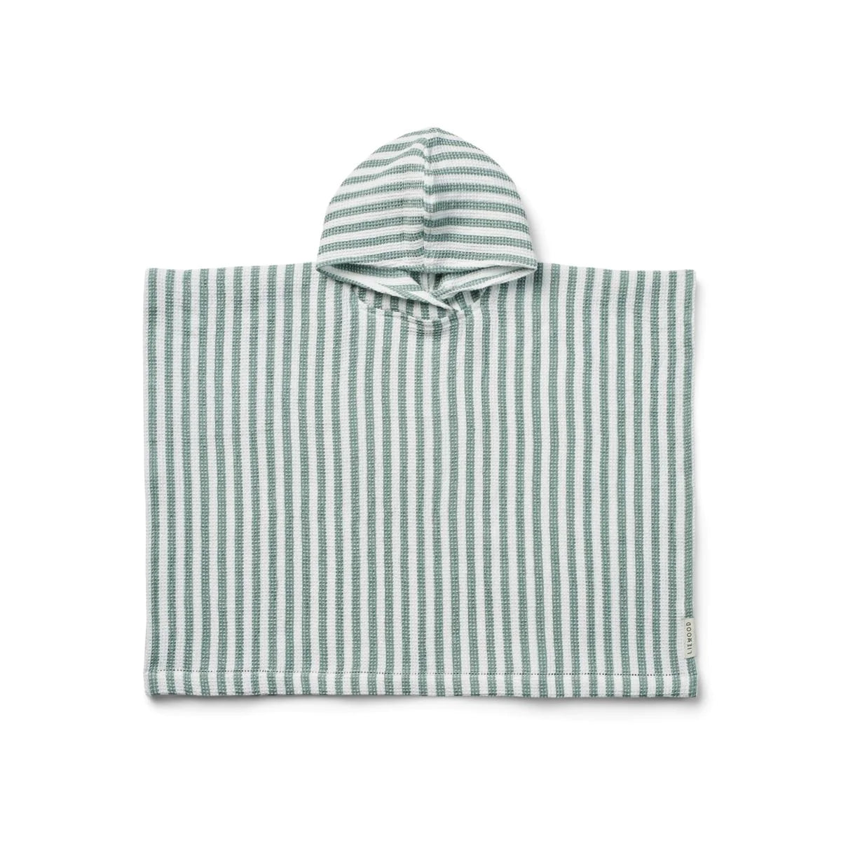 PACO PONCHO - STRIPES PEPPERMINT/WHITE, LIEWOOD