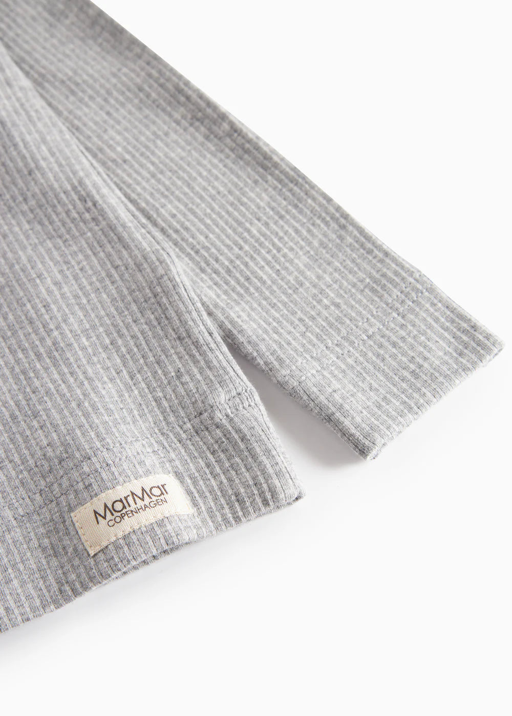PLAIN TEE LS, T-SHIRT - LIGHT GREY MELANGE, MAR MAR COPENHAGEN