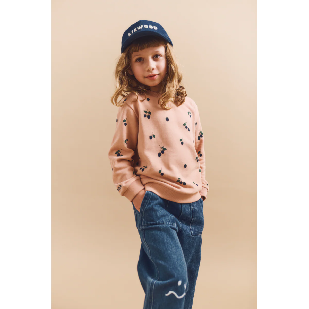 THORA PRINTED SWEATSHIRT - BERRY PALE TUSCANY, LIEWOOD