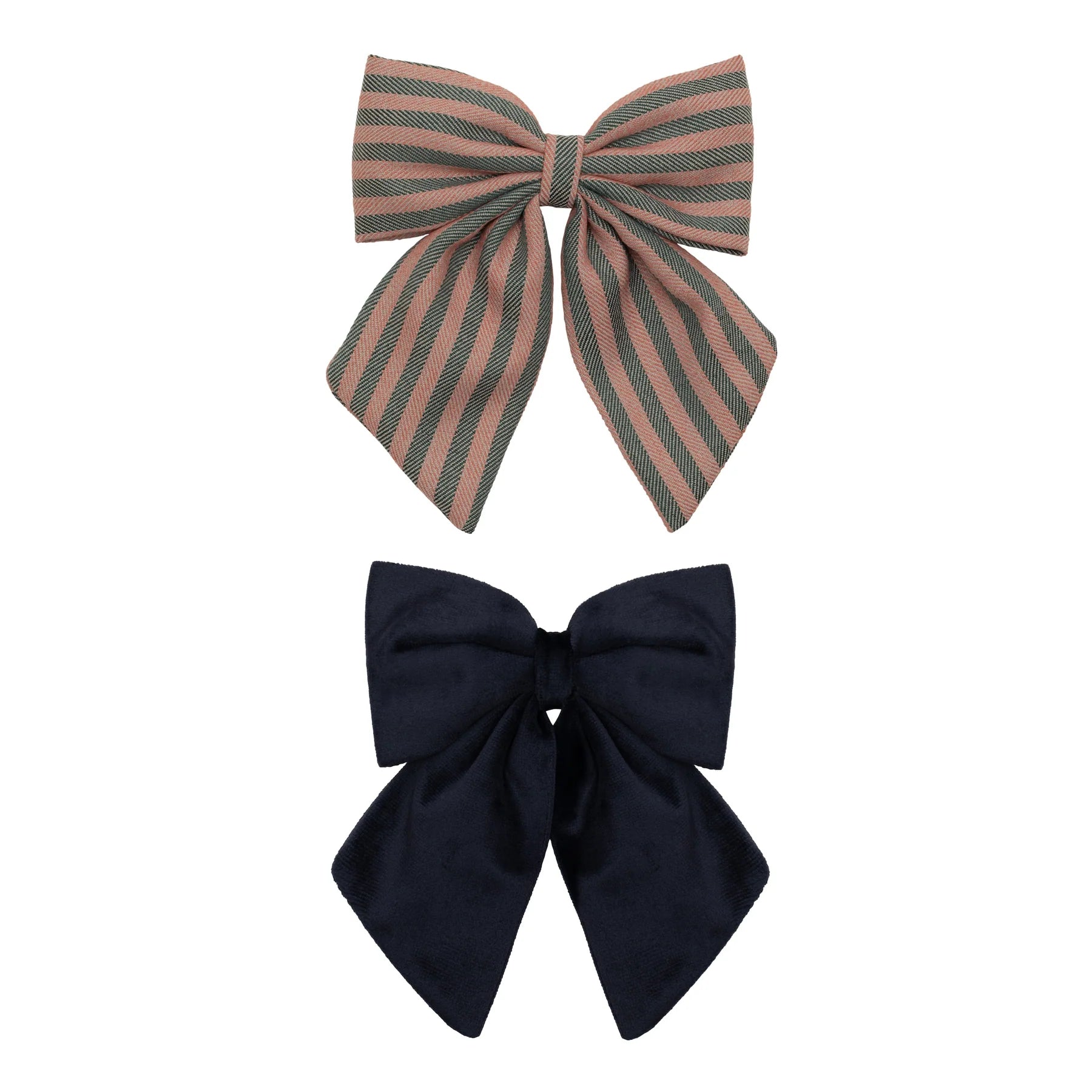 STRIPE AGNES BOW CLIPS, MIMI & LULA