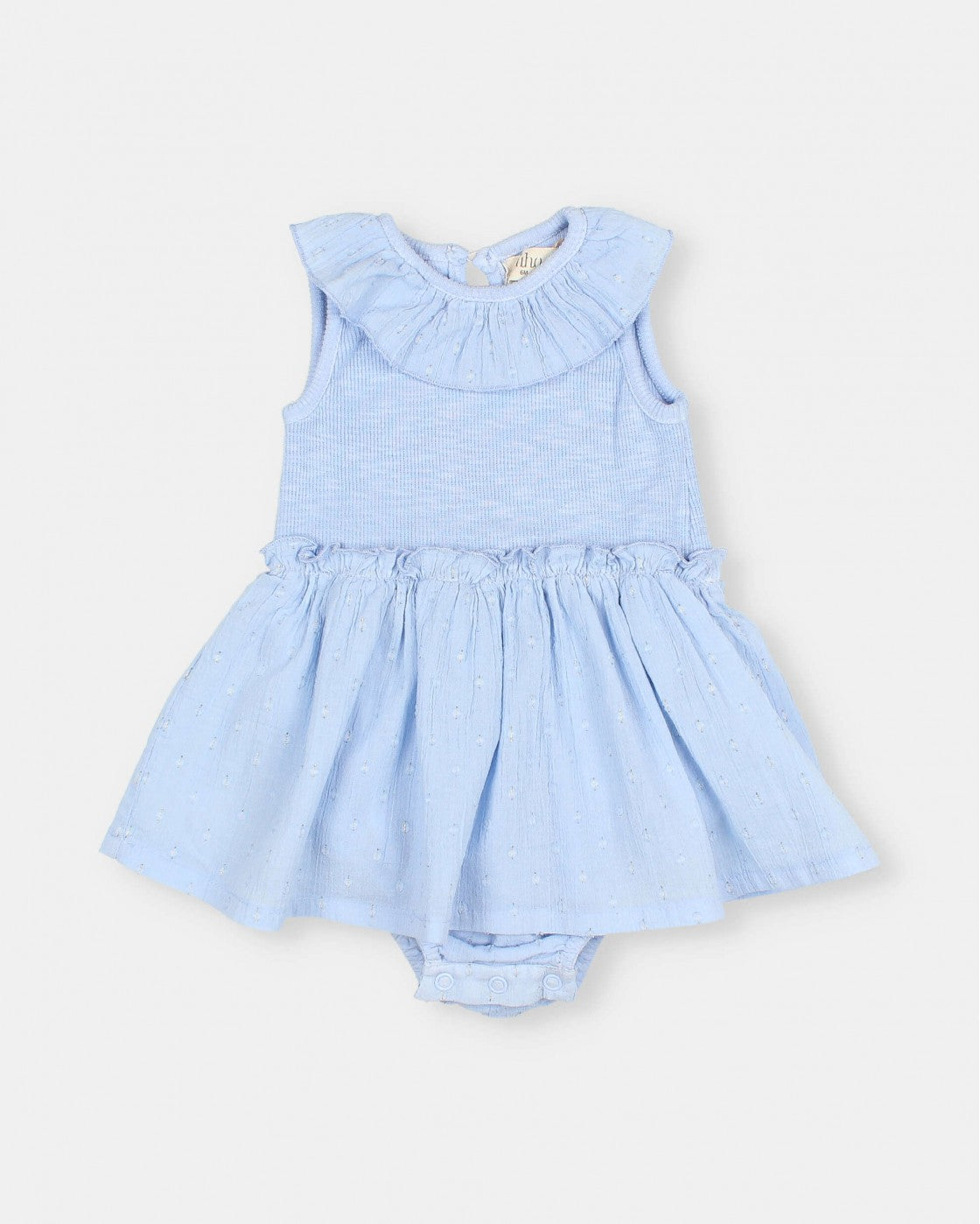 BB LUREX PLUMETI COMBI DRESS - PLACID BLUE, BUHO