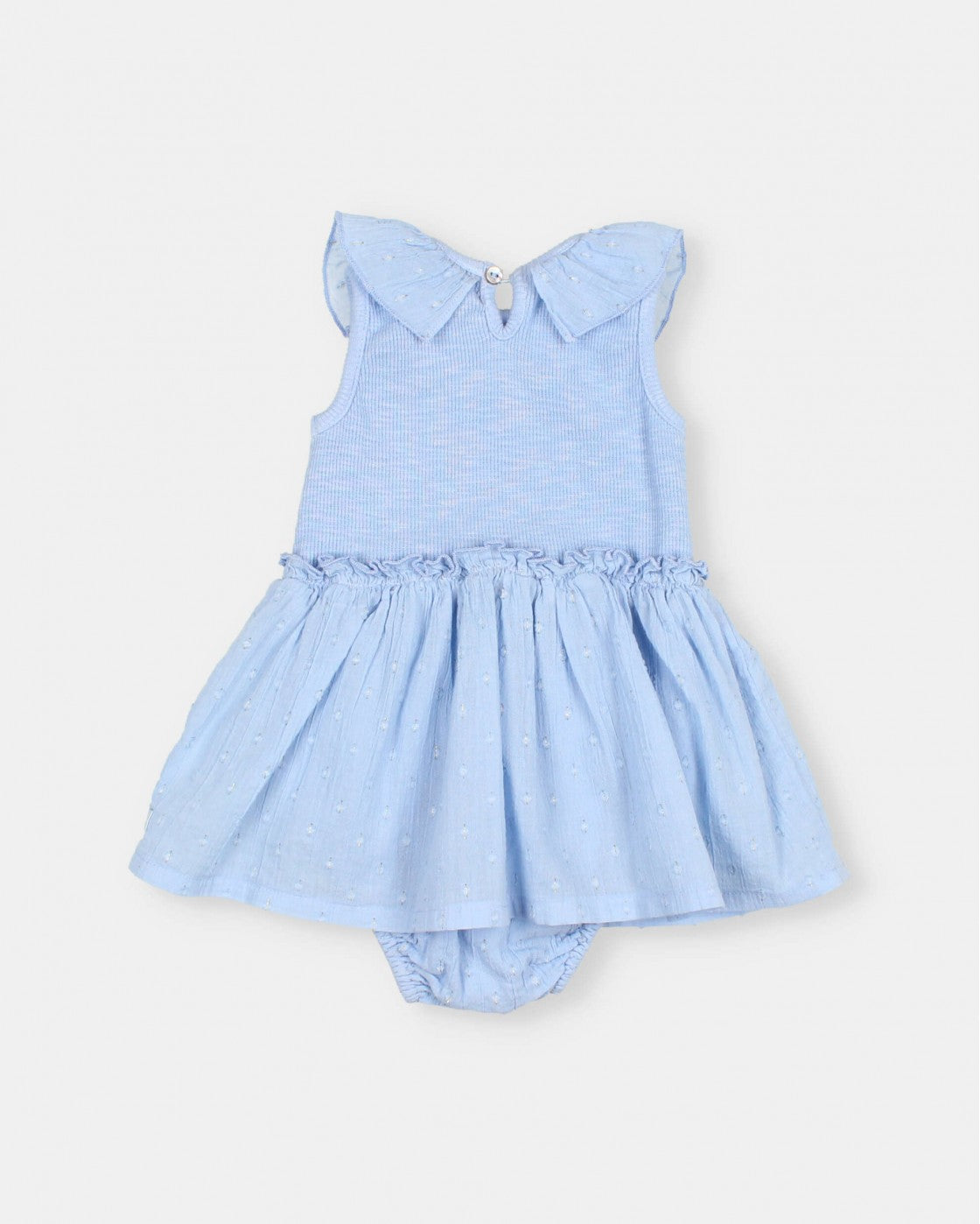 BB LUREX PLUMETI COMBI DRESS - PLACID BLUE, BUHO