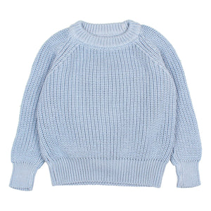 COTTON KNIT JUMPER - PLACID BLUE, BUHO