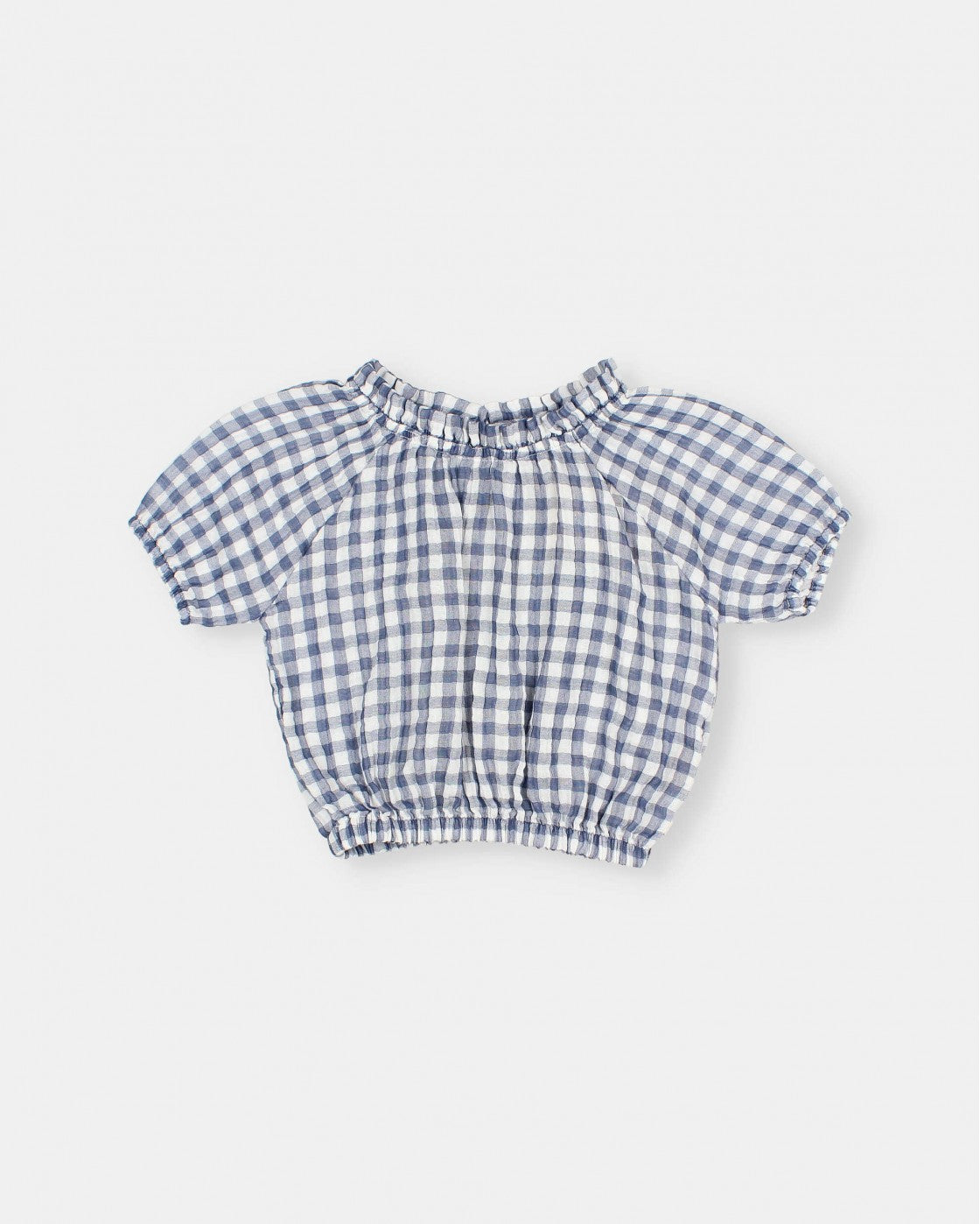 GINGHAM TOP - BLUE STONE, BUHO