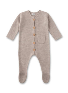 KNITTED BABY OVERALL - BEIGE, SANETTA
