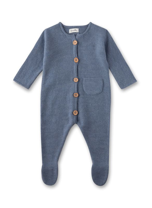 KNITTED BABY OVERALL - BLUE, SANETTA