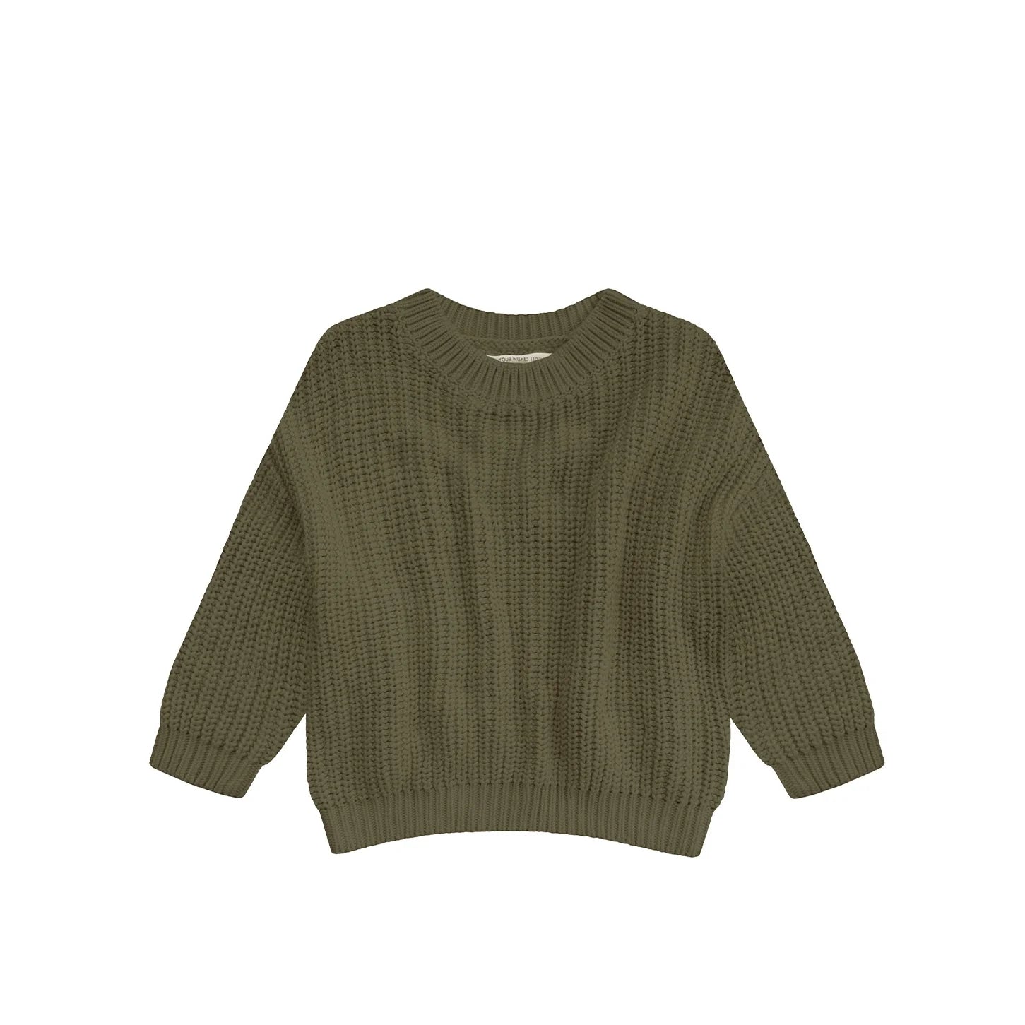 KNIT OVERSIZED SWEATER - ARMY GREEN, YOURWISHES