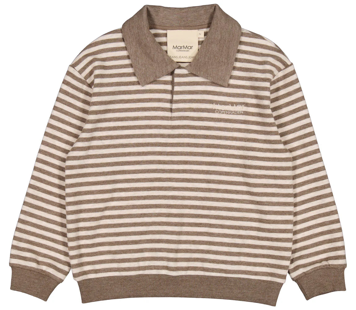 THANOS POLO - BROWN STRIPE, MARMAR COPENHAGEN