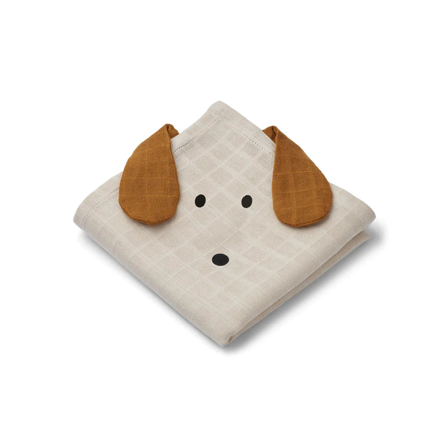 HANNAH MUSLIN CLOTH - DOG SANDY MIX, LIEWOOD