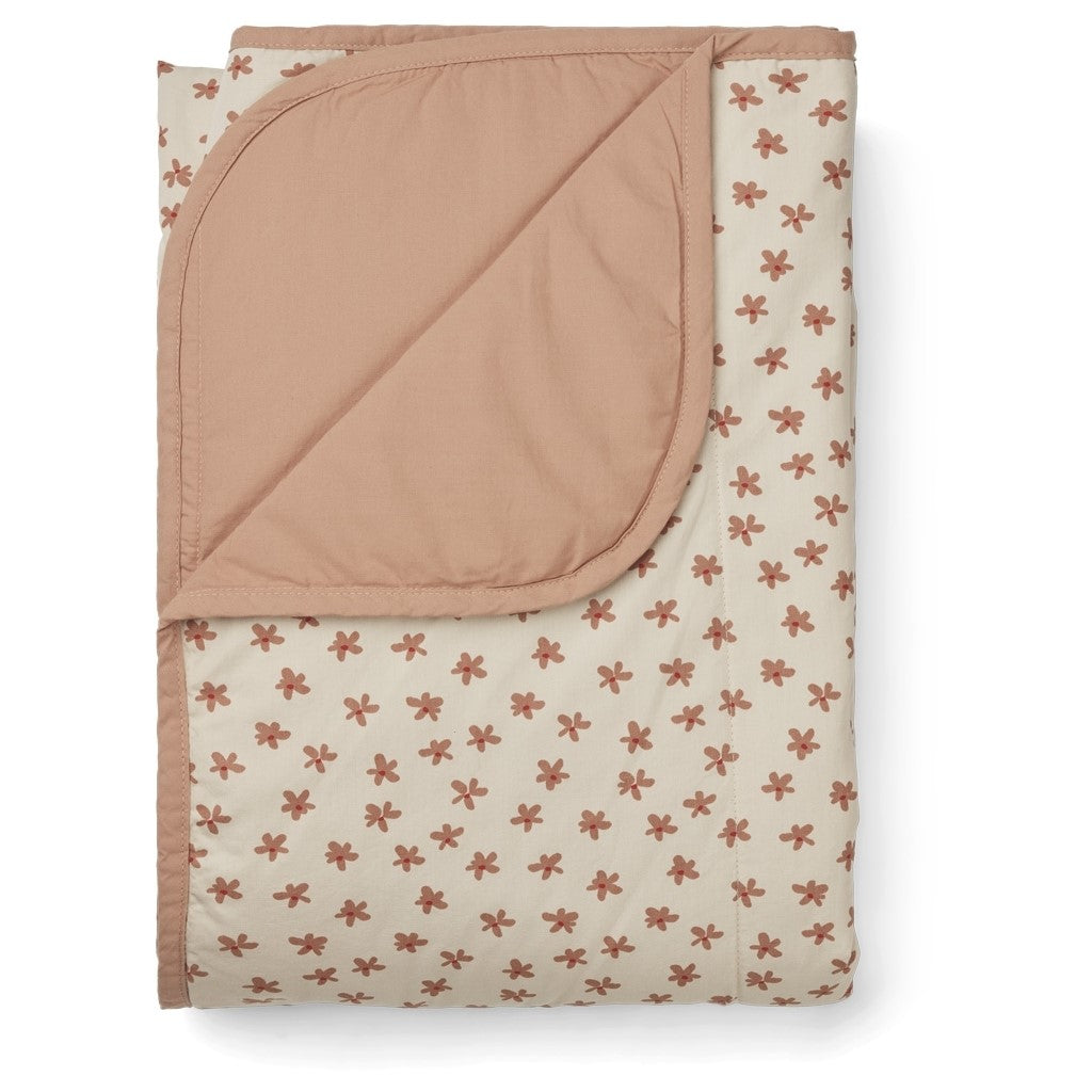 SYD QUILTED BLANKET - FLORAL/SEA SHELL, LIEWOOD