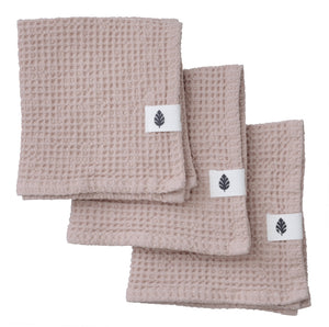 WASH CLOTH WAFFLY NUDE SET OF 3PCS, BUGALOW