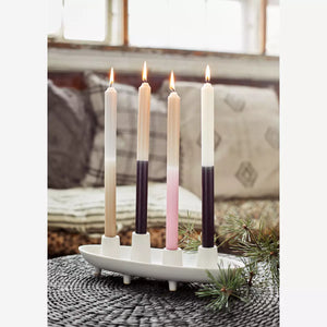 TWO TONE CANDLE LIGHT - TAUPE/BLACK, MADAM STOLTZ