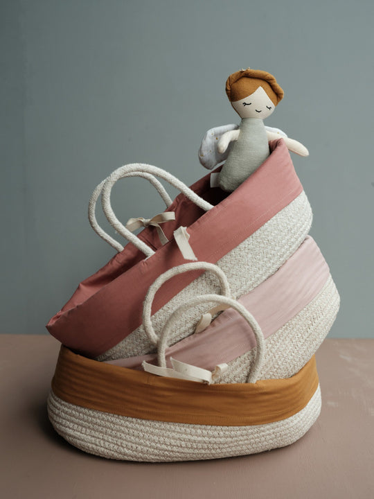 DOLL BASKET WITH COVER - MAUVE, FABELAB