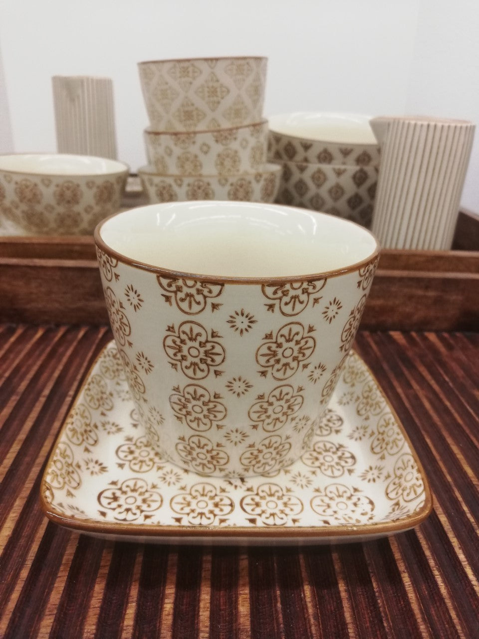 PLATE MINI CASABLANCA BROWN, IB LAURSEN